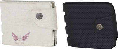 

Martell Men White Artificial Leather Wallet(2 Card Slots), Black