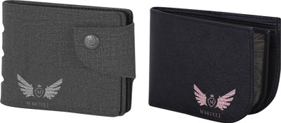

Martell Men Grey Artificial Leather Wallet(2 Card Slots), Black