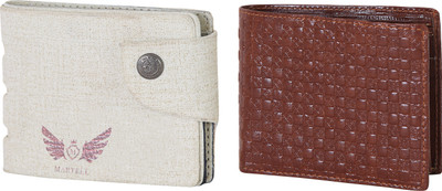

Martell Men White Artificial Leather Wallet(2 Card Slots), Brown