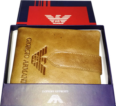 

ADLIBITUM Men Brown Genuine Leather Wallet(6 Card Slots)