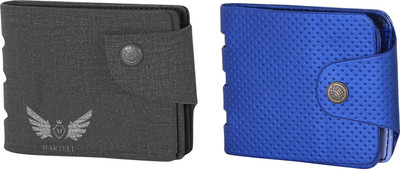 

Martell Men Grey Artificial Leather Wallet(2 Card Slots), Blue