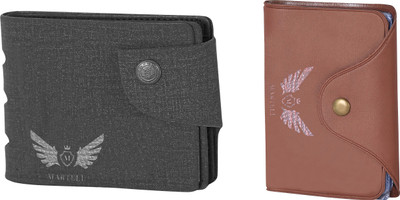 

Martell Men Grey Artificial Leather Wallet(4 Card Slots), Brown