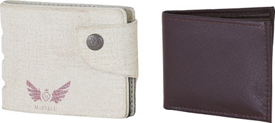 

Martell Men White Artificial Leather Wallet(2 Card Slots), Brown