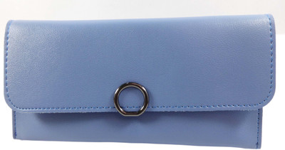 

SB Women Blue Artificial Leather Wallet(6 Card Slots)