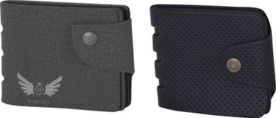 

Martell Men Grey Artificial Leather Wallet(2 Card Slots), Black