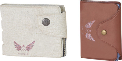

Martell Men White Artificial Leather Wallet(4 Card Slots), Brown