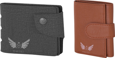 

Martell Men Grey Artificial Leather Wallet(4 Card Slots), Brown