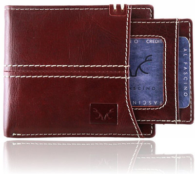 

Toughstance Men Maroon Genuine Leather Wallet(8 Card Slots)