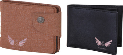 

Martell Men Brown Artificial Leather Wallet(2 Card Slots), Black