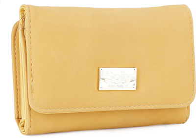 

Allen Solly Women Casual Yellow Artificial Leather Wallet(12 Card Slots), Tan