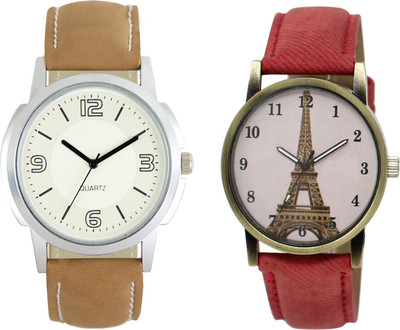 

Shocknshop LR16_230 Designer Analog Chain Strap Couple Watch - For Men & Women
