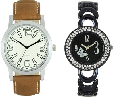 Shocknshop LR15_201 Designer Analog Chain Strap Couple Watch - For Men & Women