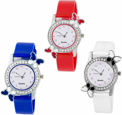 

OpenDeal New Butterfly Colourful Stylish Combo Watch For Girls & Women W-O31 Watch - For Girls