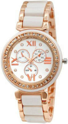 

Icon Fashion LC-24 CERAMIC GOLDEN WHITE WATCH Watch - For Women