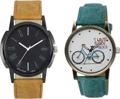 

Shocknshop LR19_229 Designer Analog Chain Strap Couple Watch - For Men & Women
