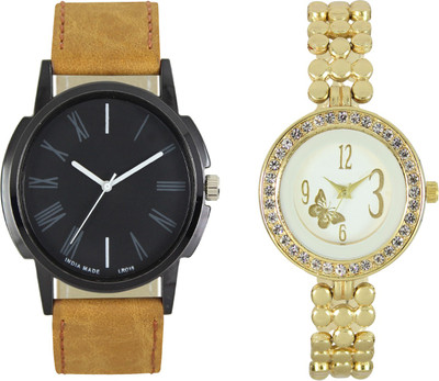 

Shocknshop LR19_203 Designer Analog Chain Strap Couple Watch - For Men & Women