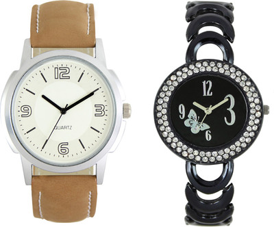 

Shocknshop LR16_201 Designer Analog Chain Strap Couple Watch - For Men & Women