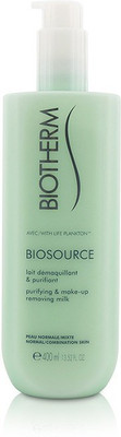 

Biotherm Biosource Purifying & Make-Up Removing Milk - For Normal/Combination Skin(400 ml)