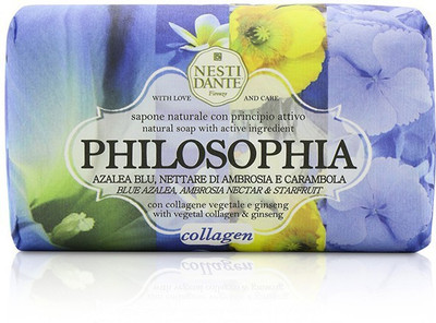 

Nesti Dante Philosophia Natural Soap - Collagen - Blue Azalea, Ambrosia Nectar & Starfruit With Vegetal Collagen & Ginseng(250 g)