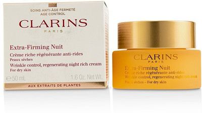 

Clarins Extra-Firming Nuit Wrinkle Control, Regenerating Night Rich Cream - For Dry Skin(50 ml)