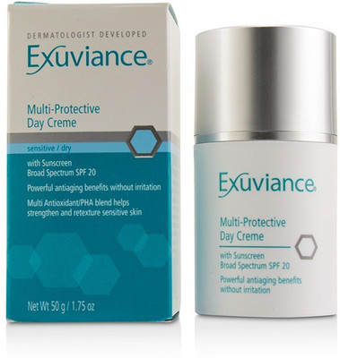 

Exuviance Multi-Protective Day Creme SPF 20 - For Sensitive/ Dry Skin (Box Slightly Damaged)(50 g)