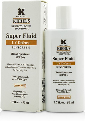 

Kiehl's Dermatologist Solutions Super Fluid UV Defense Ultra Light Sunscreen SPF 50+ - For All Skin Types(50 ml)