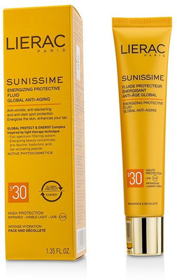 

Lierac Sunissime Global Anti-Aging Energizing Protective Fluid SPF30 For Face & Decollete(40 ml)