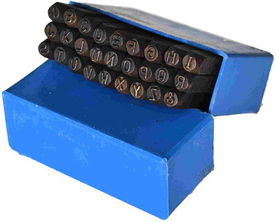 

THERMO Superior Quality Alphabet Punch Set 5/32" - 3.96 mm Hardened Steel/ Metal Die Jewelers with Case