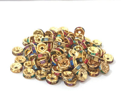 

JBN Jewels Multi Color Spacer for Jewelry Making, Designer Craft Making