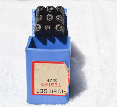 

THERMO Superior Quality Number Punch Set 3/32" - 2.38 mm Hardened Steel/ Metal Die Jewelers with Case