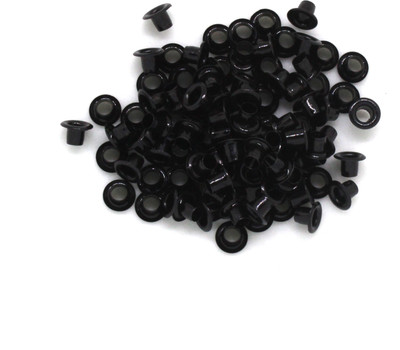 

Nimida High quality , light weight , soft and durable multipurpose Eyelet/Grommet made of Brass, Colour – Black ,Size Outer Dia 7 mm, Inner Dia 3 mm, Outer height 5 mm and Inner height – 4 mm.