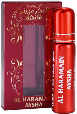 

Kivalo Haramain Pure Original Aysha Fragrance Roll On Attar with Cedar wood, Sandalwood, Musk - 10 ml Floral Attar(Musk)