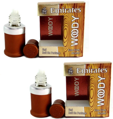 

EMIRATES Woody Floral Attar LONG LASTING PACK OF 2 PC Floral Attar(Woody)