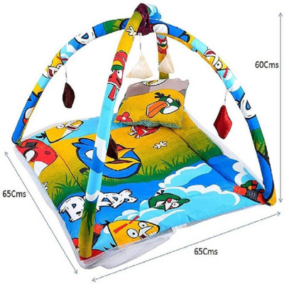 

Chote Janab Cotton Kids BED CUM WITH MOSQUITO NET Mosquito Net (Angry Birds) Kids Crib(Fabric, Blue)