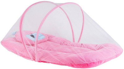 

Easyhome Baby Mosquito Net In Pink Velvet Design In Size 50 X 80 Standard Crib(Fabric, Pink)