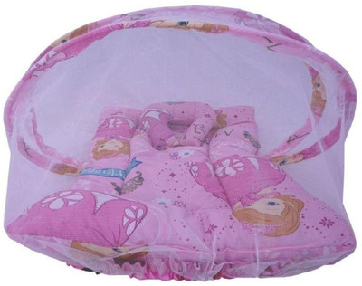 

Easyhome Baby Mosquito Net In Pink Cotton Princess Design In Size 50 X 80 Standard Crib(Fabric, Pink)