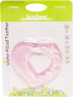 

Baybee Heart Teething Toys for Best Baby Teether Massage. Molar Teeth Soother with Soft Sensory BPA Free Natural Silicone Teethers Toy for Babies | Make Your Happy Infant Smile Easy Rattle(Pink)