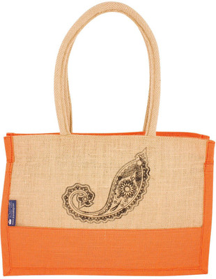 

Promise Bags Multipurpose Jute Lunch Bag/Handbag/Tote Bag For Office Executive Men/Women/Girls/Unisex/Adult Multipurpose Bag(Orange, 14 inch)