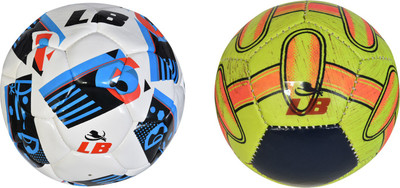 

Locham Brothers ball Football - Size: (Pack of 2, White, Multicolor