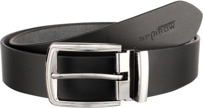 

spairow Men Formal Black Genuine Leather Belt