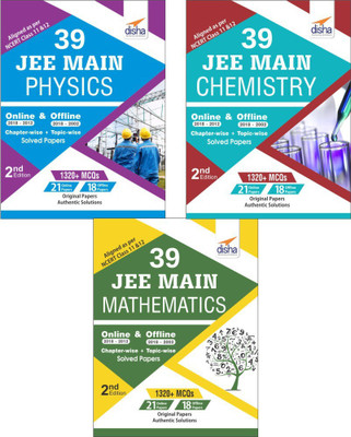 39 Jee Main Online & Offline Physics, Chemistry & Mathematics Topic-Wise Solved Papers(English, Paperback, unknown)