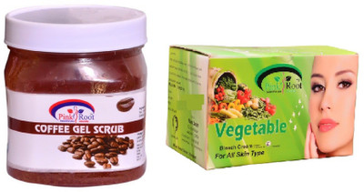 

Pink Root Vegetable Bleach 250gm, Aloe Vera Scrub 500ml(Set of 2)