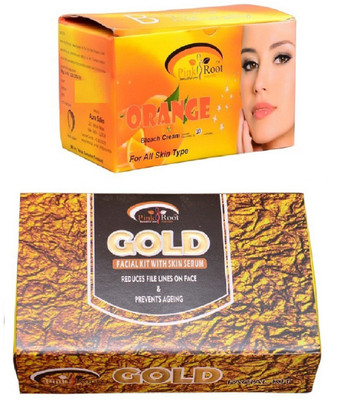 

Pink Root Orange Bleach 250gm, Gold Facial Kit 83gm(Set of 2)