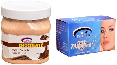 

Pink Root Diamond Bleach 250gm, Chocolate Scrub 500ml(Set of 2)
