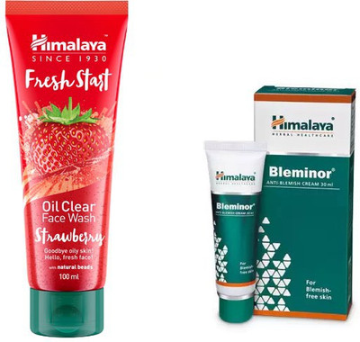 

Himalaya fresh start oil clear strawberry face wash, bleminor anti blemish cream(Set of 2)