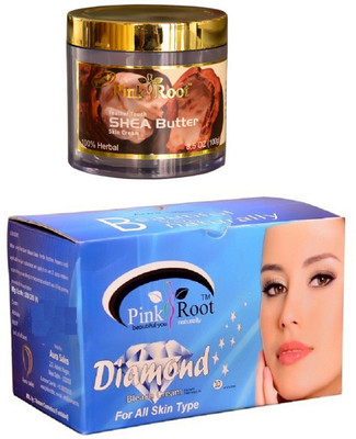

Pink Root Diamond Bleach 250gm, Shea Butter Skin Cream 100gm(Set of 2)