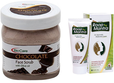 

Roop Mantra Ayurvedic Fairness Face Cream 30g and Biocare Chocolate Scrub 500ml(Set of 2)