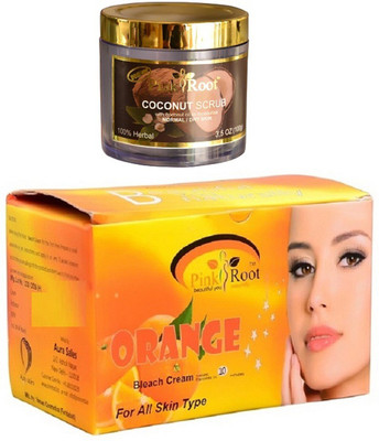 

Pink Root Orange Bleach 250gm, Coconut Scrub 100gm(Set of 2)
