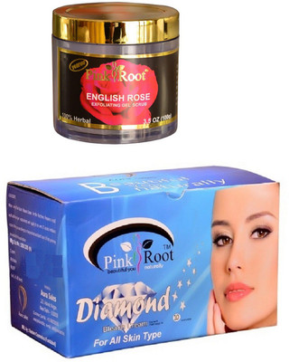 Pink Root Diamond Bleach 250gm, English Rose 100gm(Set of 2)