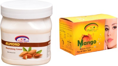 

Pink Root Mango Bleach 250gm, Almond Nourishing Cream 500ml(Set of 2)